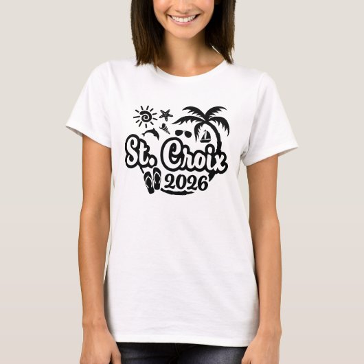 T-shirt 2026 St. Croix Vacation or Trip (Devant)