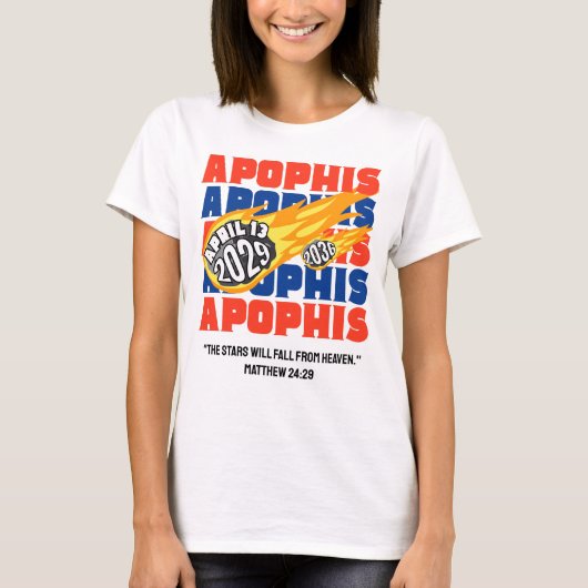 T-shirt 2029 APOPHIS Bible chrétienne Verse (Devant)