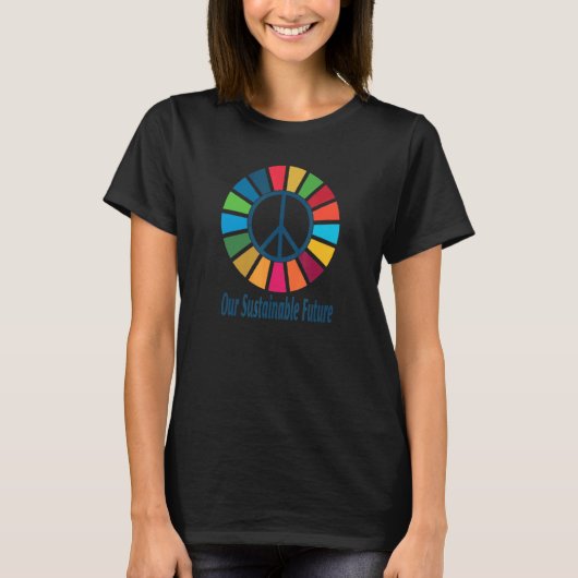 T-shirt 2030 Notre avenir durable Objectifs mondiaux Mot (Devant)