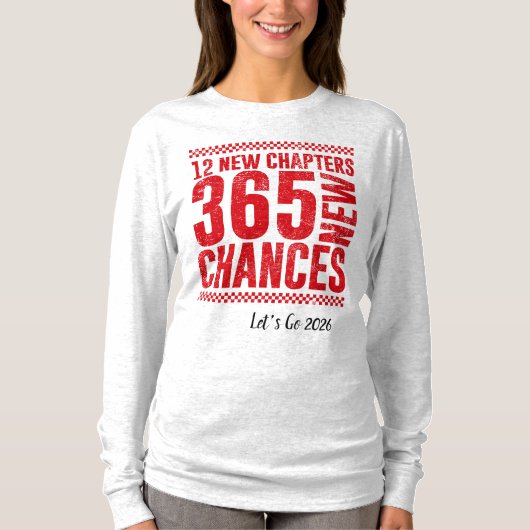 T-shirt 2036 New Year, New Chances Motivational  (Devant)