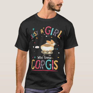 T-shirt 203 Juste une fille qui aime Corgi