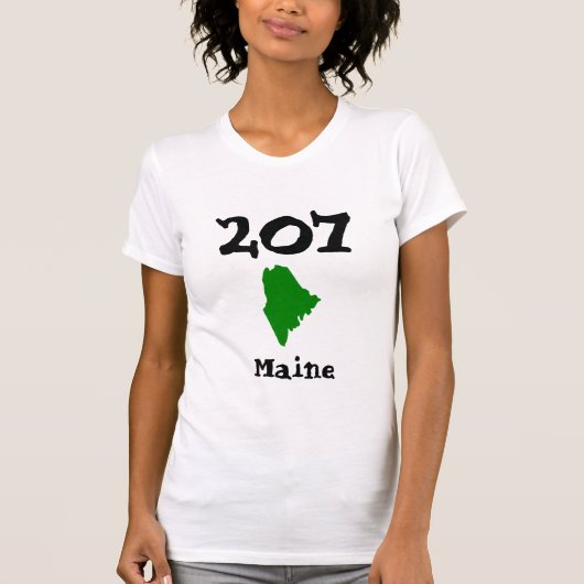 T-shirt 207, indicatif régional du Maine (Devant)