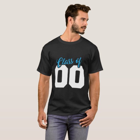 T-shirt 20 Année Classe secondaire de 2000 Réunion princip (Devant entier)