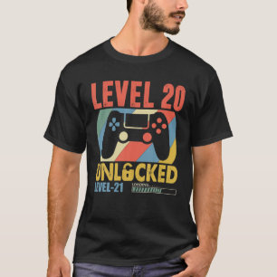 T-shirt 20 Ans 20E Anniversaire Cadeau Fille Niveau 20 Unl
