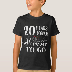T-shirt 20 Ans À Partir Pour Toujours Couple 20E Mariage A