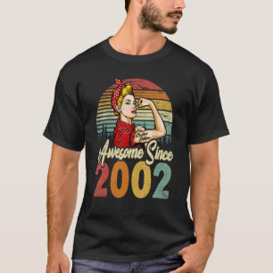 T-shirt 20 ans Awesome depuis 2002 20e anniversaire femme