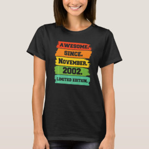 T-shirt 20 Ans Awesome Depuis Novembre 2002 20th Bir