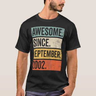 T-shirt 20 ans Awesome depuis septembre 2002 20e birt