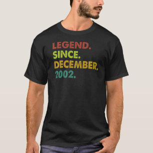 T-shirt 20 ans de légende depuis décembre 2002 20e naissan