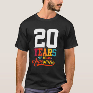 T-shirt 20 Ans D'Être Des Cadeaux Magnifiques 20 Ans 20E