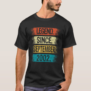 T-shirt 20 Ans Garçons Filles Légende depuis Septembre
