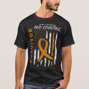 T-shirt 20 ans Leucémie Cancer Survivant Cadeaux Orange Aw