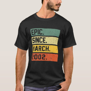 T-shirt 20 Ans Retro Anniversaire Cadeau Epic Depuis Mars