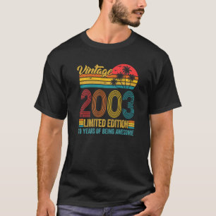 T-shirt 20 ans Retro Vintage 2003 20e anniversaire 2