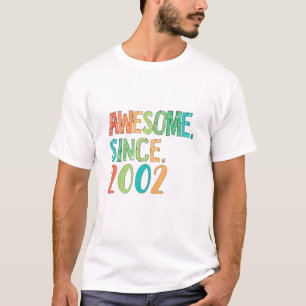 T-shirt 20 Ans Vieux Coeur Fille Décor Floral Drôle Awesom