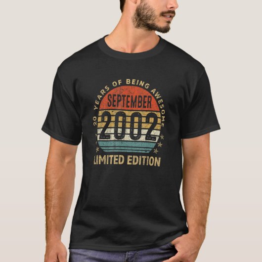 T-shirt 20 ans Vieux septembre 2002 20e anniversaire (Devant)
