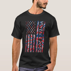 T-shirt 20 ans Vintage 2002 Drapeau américain 20e annivers
