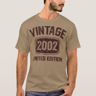 T-shirt 20 Ans Vintage 2002 Limited Edition 20e Bir