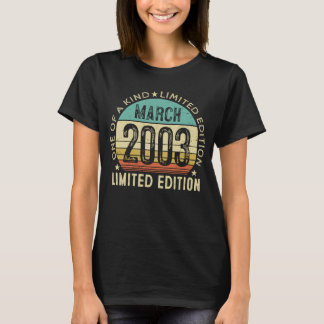 T-shirt 20 ans Vintage mars 2003 20e anniversaire 5