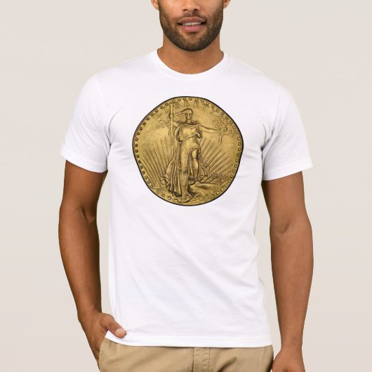 T-SHIRT 20 $ GOLD PIECE (Devant)