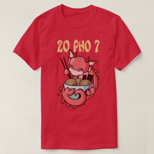 T-shirt 20 Pho 7 Kawaii Dragon RamenOtaku (Design devant)