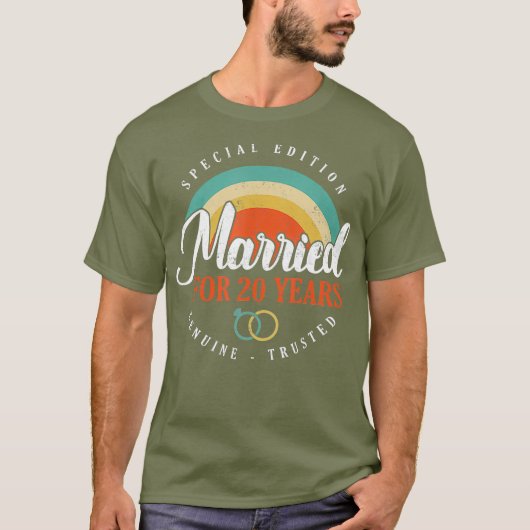 T-shirt 20e 20 ans Mariage Anniversaire cadeau Trusted (Devant)