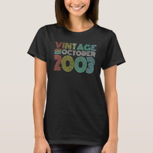 T-shirt 20e anniversaire 2003 Vintage octobre 20 ans