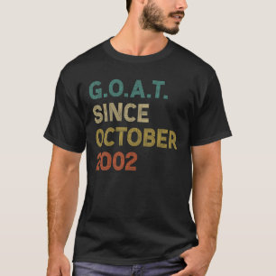 T-shirt 20E Anniversaire 20 Ans Chèvre Depuis Octobre 2002