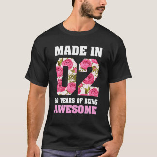 T-shirt 20E Anniversaire 20 Ans D'Être Awesome Né Novem