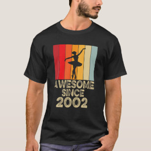 T-shirt 20E Anniversaire Awesome Depuis 2002 20 Ans