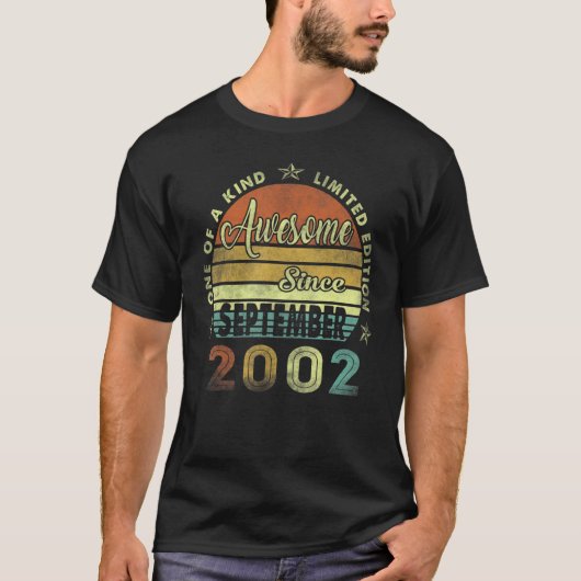 T-shirt 20e anniversaire Awesome depuis septembre 2002 20  (Devant)