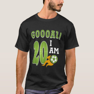 T-shirt 20e Anniversaire Boy Soccer I m 20 Year Old Funny 