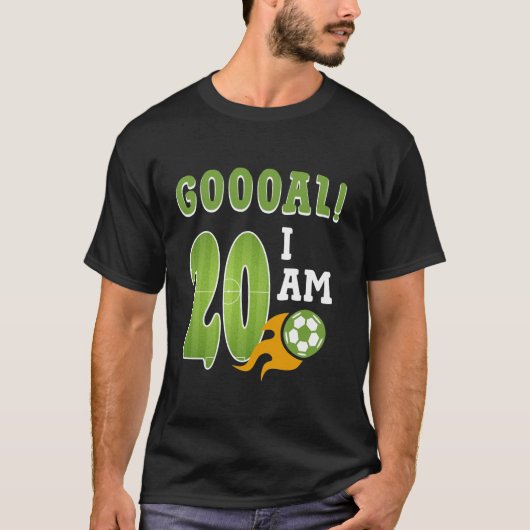 T-shirt 20e Anniversaire Boy Soccer I m 20 Year Old Funny (Devant)