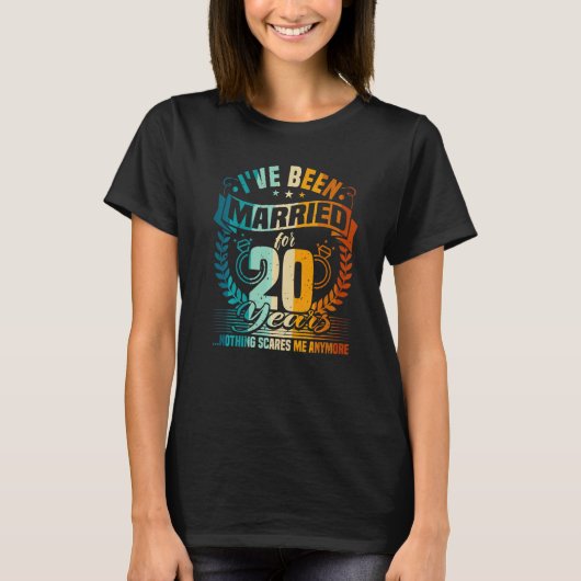 T-shirt 20e anniversaire de Mariage, 20 ans de mariage, Hu (Devant)