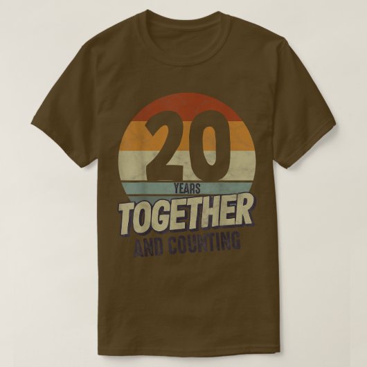 T-shirt 20e anniversaire de mariage Mariage Couples 20 ans (Design devant)