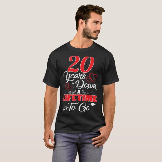 T-shirt 20e anniversaire du Mariage 20 ans de vie (Devant entier)