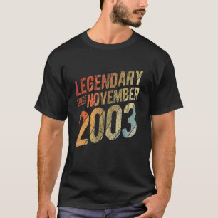 T-shirt 20e anniversaire Légendaire depuis novembre 2003 2
