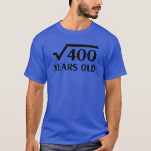 T-shirt 20e Joyeux anniversaire 20 ans racine Carré de 40 