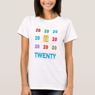 T-shirt 20ème GIF ÉLÉGANT vingtième anniversaire de