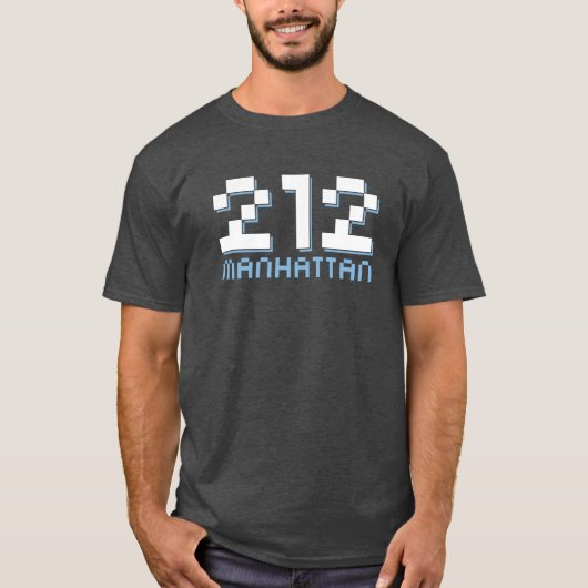 T-shirt 212 Manhattan NYC Area Code (Devant)