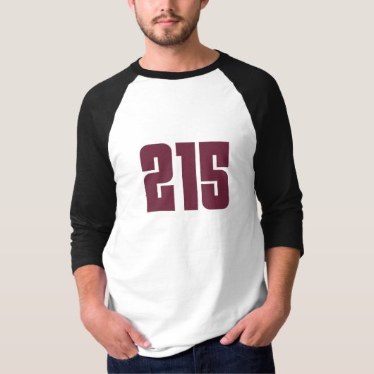 T-shirt 215 Philly Area Code (Devant)