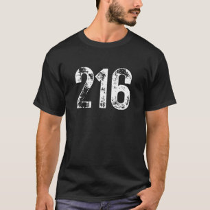 T-shirt 216 Indicatif régional Cleveland OH Téléphone mobi