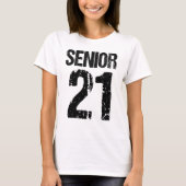 T-shirt 21, 2021 Senior, Class of 2021, Senior 2021 (Devant)