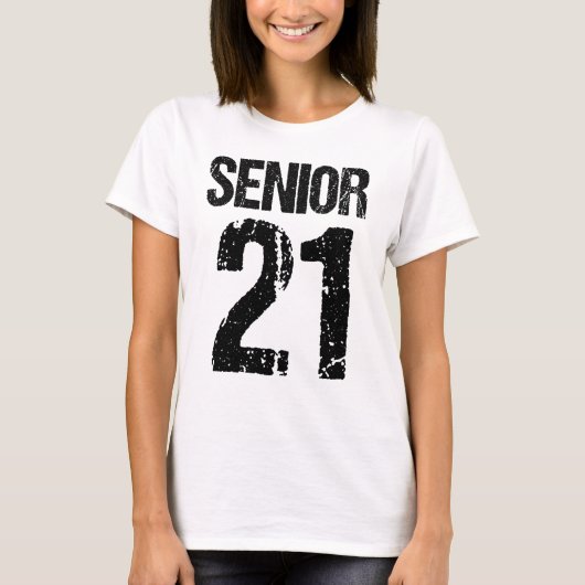 T-shirt 21, 2021 Senior, Class of 2021, Senior 2021 (Devant)