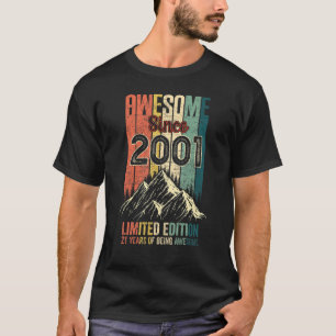 T-shirt 21 Anniversaire stupéfiant depuis 2001 Vintage