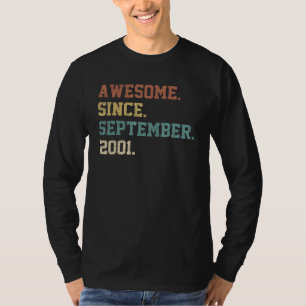 T-shirt 21 Ans Awesome Depuis Septembre 2001 21 15