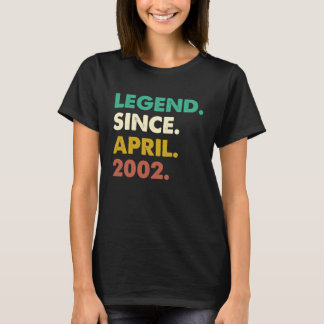 T-shirt 21 ans de légende depuis avril 2002 21 Birthda