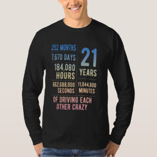 T-shirt 21 ans de mariage drôle 21e anniversaire de mariag
