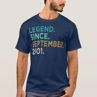 T-shirt 21 Ans Funny Awesome Depuis Septembre 2001 21