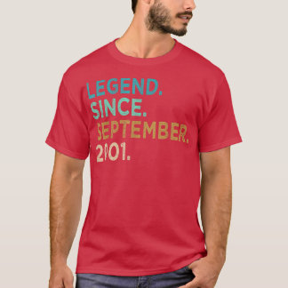 T-shirt 21 Ans Funny Awesome Depuis Septembre 2001 21
